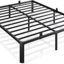 Metal Bed Frame King Size, 14 Inch 3500 lbs Heavy Duty Platform Bed Frames Steel Slats Noise Free No Box Spring Needed, Easy Assemble Sturdy Bedframe with Storage and Mattress Retainers
