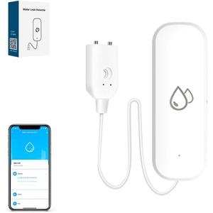 Zigbee Water Leak Sensor, Require Zigbee Hub, Tuya Water Leak Detector for Alarm System and Smart Home Automation for Kitchen Bathroom Compatible with Alexa Google Home (1)