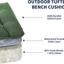 IPYNBAP Outdoor Bench Cushion, 59x18x5 Inch, Water-Resistant Bench Cushion for Outdoor/Indoor Furniture, Patio Bench Seat Cushion, Fade Resistant Outdoor Cushions for Porch Swing Couch, Dark Green