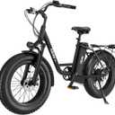 Hiboy Electric Bike for Adults with 960W Peak Motor, 25mph Maximum Speed, 48V Removable Battery, 20" Electric Bicycle with Shimano 7-Speed and Front Suspension (Black)