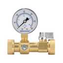 MEASUREMAN Air Over Water Test Kit, 2” Dial, 0-300 PSI, 1/4” NPT Top Mount with 3/4” Female Hose Connection for Leak Detection and Pressure Testing