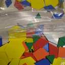Melissa & Doug Pattern Blocks and Boards - Wooden Classic Toy With 120 Solid Wood Shapes and 5 Double-Sided Panels, Multi-colored - STEAM Animals, Tangrams Puzzle For Kids Ages 3+