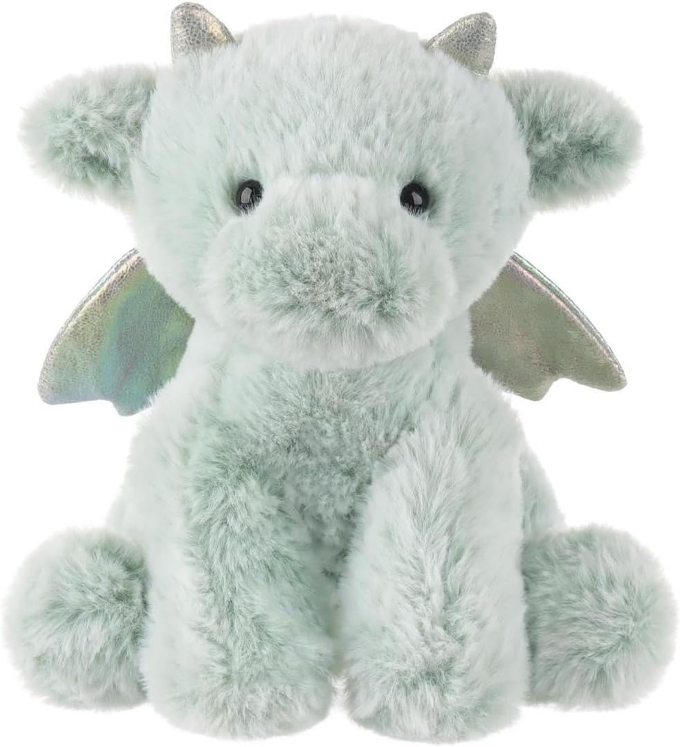 Apricot Lamb Toys Plush Green Plush Dragon Dinosaur Stuffed Animal Soft Cuddly Perfect for Child 8 Inches (Small)