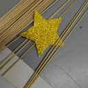 42 Pcs Gold Star Centerpieces Sticks Twinkle Glitter Star Table Flower Centerpiece Sticks Golden Cake Toppers for Back to School Wedding Engagement Bridal Baby Shower Party Decorations