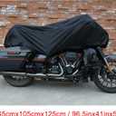 X AUTOHAUX Motorcycle Cover Lightweight Half Cover Outdoor Waterproof Rain Dust Protector Black L Fits Most Sport Adventure Touring Cruiser Dress Touring