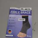 WHCOOL Flat Knitting Ankle Brace For Women&Men, 7-Zone Dynamic Compression Sleeve w/ Flex Strap, Foot Support For Sports, Sprained Ankle, Achilles Tendonitis, Plantar Fasciitis Relief(Pack of1)XL, Black