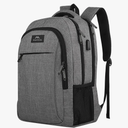 MATEIN Travel Laptop Backpack, Business Anti Theft Slim Sturdy Laptops Backpack with USB Charging Port, Water Resistant College School Computer Bag Gift for Men & Women Fits 15.6 Inch Notebook, Grey