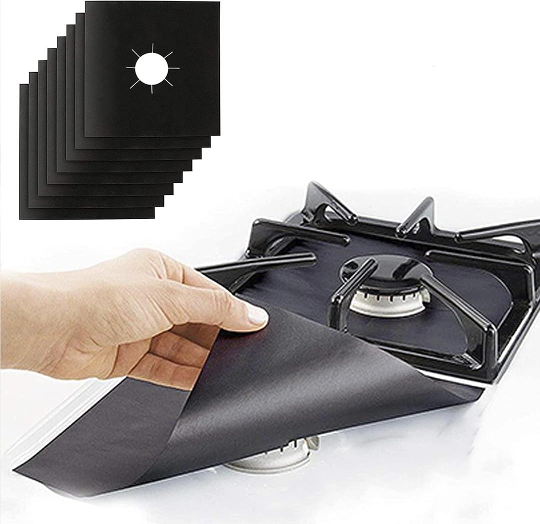 Gas Stove Burner Covers by Linda’s Essentials (10 Pack) - Extra Thick Non-Stick Reusable Stove Covers, Heat Resistant Gas Range Protectors, StoveTop Accessories to Keep Range Clean