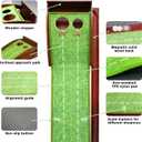 Golf Putting Mat, Practice Golf Putting Green Training Aid for Indoor, Outdoor at Home, Office, Backyard with Putter and Balls 9.84 ft
