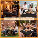 BDDC 2 Pack Rectangle Fitted Table Covers for 6 Foot Tables 30" x 72" Stretchy Spandex Black Table Cloth, Washable & Wrinkle-Resistant Tablecloth for Indoor/Outdoor Picnics, Patios & Events