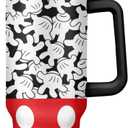 Cartoon Mouse Tumbler 40 Oz With Lid and Straw Stainless Steel Insulated with Handle Gloves Travel Coffee Mug - Birthday,Christmas Gift (DSN-8)