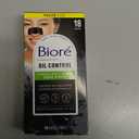 Biore Charcoal, Deep Cleansing Pore Strips, Nose Strips for Blackhead Removal on Oily Skin, with Instant Pore Unclogging, features Natural Charcoal, See 3x Less Oil, 18 Count