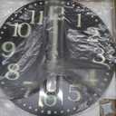 Wall Clock - 12 inch Glow in The Dark Wall Clocks Battery Operated Black Wood Silent Wall Clock Non-Ticking Analog Luminous Clock for Living Room Bedroom Office Kitchen Classroom Bathroom