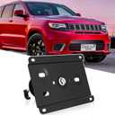 No Drill Front Bumper License Plate Mount Bracket Holder Compatible with Dodge 2008-up Challenger, 2011-up Charger, 2011-up Durango, 2011-up Grand Cherokee Front Grille License Plate Frame Accessories