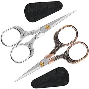 Small sharp scissors-Glexal 5 Inch Precision Scissors-2 pack, razor Sharp Blade Shears for craft embroidery sewing school office cutting