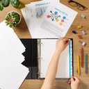 Avery 5 Tab Dividers for 3 Ring Binder, Easy Print & Apply Clear Label Strip, Index Maker Customizable White Tabs, 5 Sets (11436)