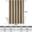 MIULEE Linen Shower Curtain with 12 Metal Hooks Modern Heavy Duty Washable Fabric Shower Curtain Set Waterproof Neutral Thick Cloth Shower Curtains for Bathroom Hotel Bathtub, W72*L72, Khaki