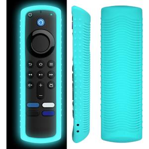 Remote Cover Case Skin for Fire TV Stick, Compatible with Most Models of Fire Stick 4k/Voice, Fire TV Remote, Shockproof, Dustproof, and Washable(Luminous Blue)