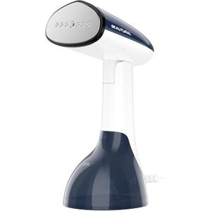 BEAUTURAL Steamer for Clothes, Portable Handheld Garment Fabric Wrinkles Remover, Aluminun Heating Plate, 35-Second Fast Heat-up, Large Detachable Water Tank (Only for 120V), Blue