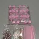 49 Pcs Baby Shower Party Favors Including Angel Keychains Baby Carriage Shaped Candy Boxes Thank You Card Organza Bag Guests Gift for Baby Shower Birthday Party Return Gift (Pink)