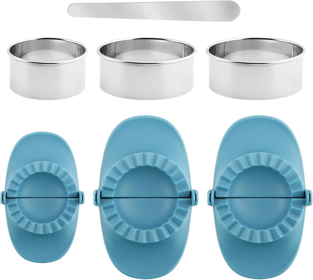 Empanada Maker Press, Dumpling Making Tools, Dumplings Maker Set with Dough Cutter, Empanadas Press Mold, Dumpling Mold Machine Making Dumplings Easier