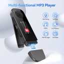 64GB USB MP3 Player with Bluetooth, AGPTEK U5PL 2 in 1 Type-C & USB Music Player with Clip, FM Radio, Recording, Support Mobile Phone Connection(Gray)