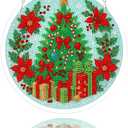 Eiflow Glass Diamond Art Hanging Kit for Adults Christmas Tree, DIY Stained Glass Diamonds Painting Window Hanging Board Kit, Special Crystal Diamond Art Painting Pendant Ornament Full Drill