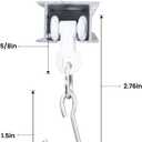 Stainless Steel Curtain Hooks with Dual Wheel - Curtain Track Hooks for Ceiling and Room Divider, 20 Pack