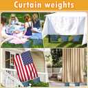 10 Set Outdoor Curtain Weights Upgraded 30 oz High Weighted Sand Bags with 30 Metal Clips for Gazebo Patio Tent Tablecloth 7.5"*8.7" Blue