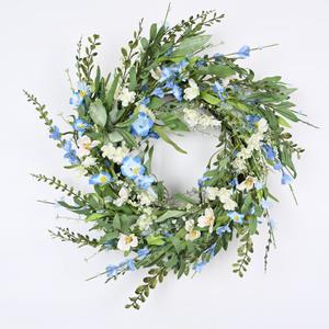 Large Boxwood Wreath for Front Door, Porch, Window - Foldable Greenery Boxwood Wreaths for Farmhouse Wedding Indoor Outdoor Decor 