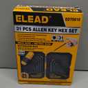 ELEAD 31-Piece Hex Key Set - Allen Wrench Set, SAE and Metric Allen Keys MM(0.7mm-10mm) SAE(0.028"-3/8) Heat-Treated, Torque Handle, High Leverage, Long & Short Keys, Easy Organization
