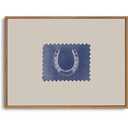 Rustic Horseshoe Digital Download Wall Art Denim Patch Lucky Horseshoe Printable