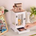 Memorial Lantern with Drawer for Keepsakes, Sympathy Funeral Gifts for Loss of Loved One Father Mother, Sympathy Lantern Bereavement Gifts in Memory of Loved One