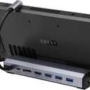 JSAUX Docking Station for Steam Deck/Rog Ally/Legion Go, 7-in-1 Steam Deck Dock with HDMI 4K@60Hz, DisplayPort, Gigabit Ethernet, USB A 3.2 and 100W Charge Compatible with Steam Deck OLED-HB0702