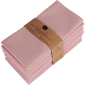 Pink Cloth Napkins Set of 12 Bulk Cotton Linen, Soft Durable Washable - Ideal for Dinner Farmhouse Party Wedding Spring Summer Easter - Perfect Everyday Use Blush Pink, Easter Special