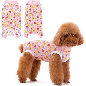 Coppthinktu Recovery Suit for Dogs After Surgery, Dog Onesie Surgery Recovery Suit for Female Spay, Soft Male Surgical Pajamas Bodysuits for  Puppy to Anti Licking Dog Cone Alternative