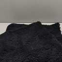 OLANLY Bathroom Rugs 40x32, Extra Soft Absorbent Chenille Bath Rugs, Rubber Backing Quick Dry, Machine Washable Bath Mats for Bathroom Floor, Tub and Shower, Home Decor Accessories, Black