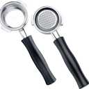 Normcore 58mm Bottomless Portafilter Fits Nuova Simonelli, Victoria Arduino Espresso Machine, Naked Portafilter with 18g Basket, Black Anodized Aluminum Handle