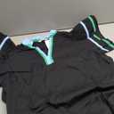 Cicy Bell Womens Ruffle Cap Sleeve Tops Color Block V Neck Dressy Casual Blouses Summer Pleated Loose Fit Shirts (Large, Black)