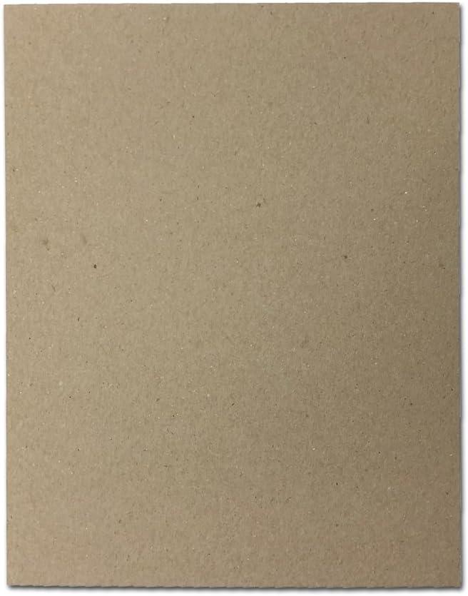 100 Thick Kraft Chipboard (30pt) - 8 1/2" x 11" - Perfect for Scrapbooking, Crafts & Product Backing (100 Pieces)
