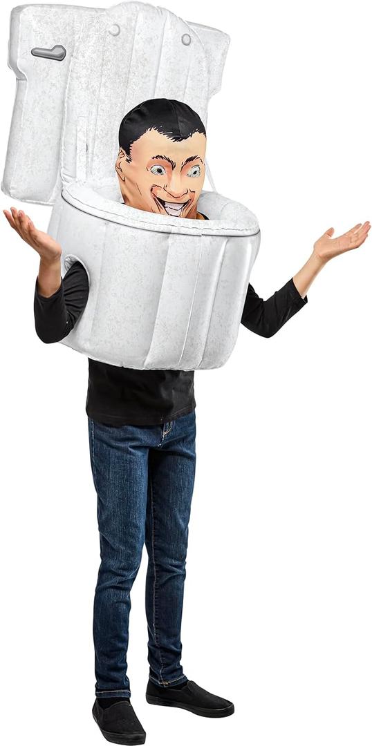NECA Skibidi Toilet Blow Up Inflatable Costume for Kids, for Fun and Unique Themed Party and Halloween, One Size