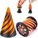 2Pcs Impossible Cone, Spiral Cone Fidget Toy 3D Printed Spiral Fidget Toys Impossible Pyramid Passthrough Sculpture, Mini Cones Pass Through Pyramid Fidget Toy for Stress and Anxiety Relaxing