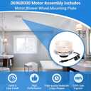 Upgrade QT-110N-B QT-100L QT-110-B QT-90N-B Bathroom Fan Motor & Blower Wheel Fit for All Nutone QT-90-B QT110 QT100 QT9093WH QT-80-B Series Fans Replace 0696B000 Exhaust Fan Motor 100CFM 3.5 Sones