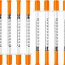 jeringas con agujas para inyectar, 0.5mL 31G 5/16" (8mm) jeringas de insulina, Individually Wrapped, 100 Pack