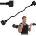 Hyperbell Bar for Dumbbells, Dumbbell Barbell Converter Bar for Home Fitness, Adjustable Barbell Weighing up to 200LBS for Weight Lifting (Dumbbells not included)