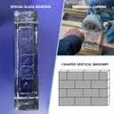 4 Pack-7.9"x3.9"x2" High Transparency ice Crystal Patterned Rectangular Solid Glass Brick - Used in Building Fields Such as wall partitions, as Well as for DIY Lighting fixtures, DIY Tables etc.