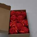 10 Pack 3 inch Artificial Rose Satin Pomander Kissing Balls for Home Wall Wedding Party Ceremony Decoration,Red