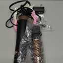 Round Hair Blow Dryer Brush - 1.2 Inch Ceramic Barrel Hair Dryer Brush for Short/Middle Hair, One Step Drying, Volumizing, Straightening and Styling, Negative Ionic Dryer Brush (Black-Golden, 1.2)