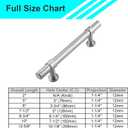 Modket 10 Pack Round Bar Cabinet Handle 304 Stainless Steel  10" Overall Length, 7-1/2" (192mm) Hole Center, Brushed Nickel