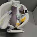 Collapsible Baby Bathtub - Large Baby Bath Tub with Thermometer & Cushion | Travel Portable Newborn Infant Bathtub | Foldable Toddler Bathtub for Baby 0 to 36 Months (Grey)